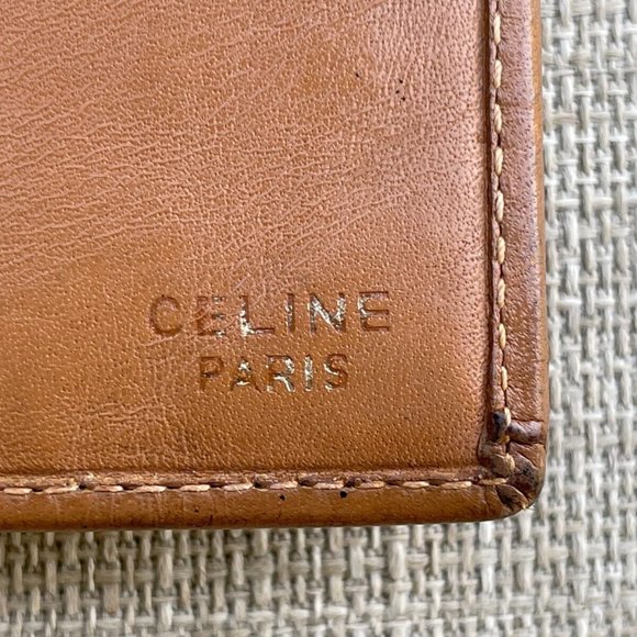 CELINE C Macadam Long Bifold Wallet Card Holder Leather Clutch Purse Made in Ita - Picture 11 of 12